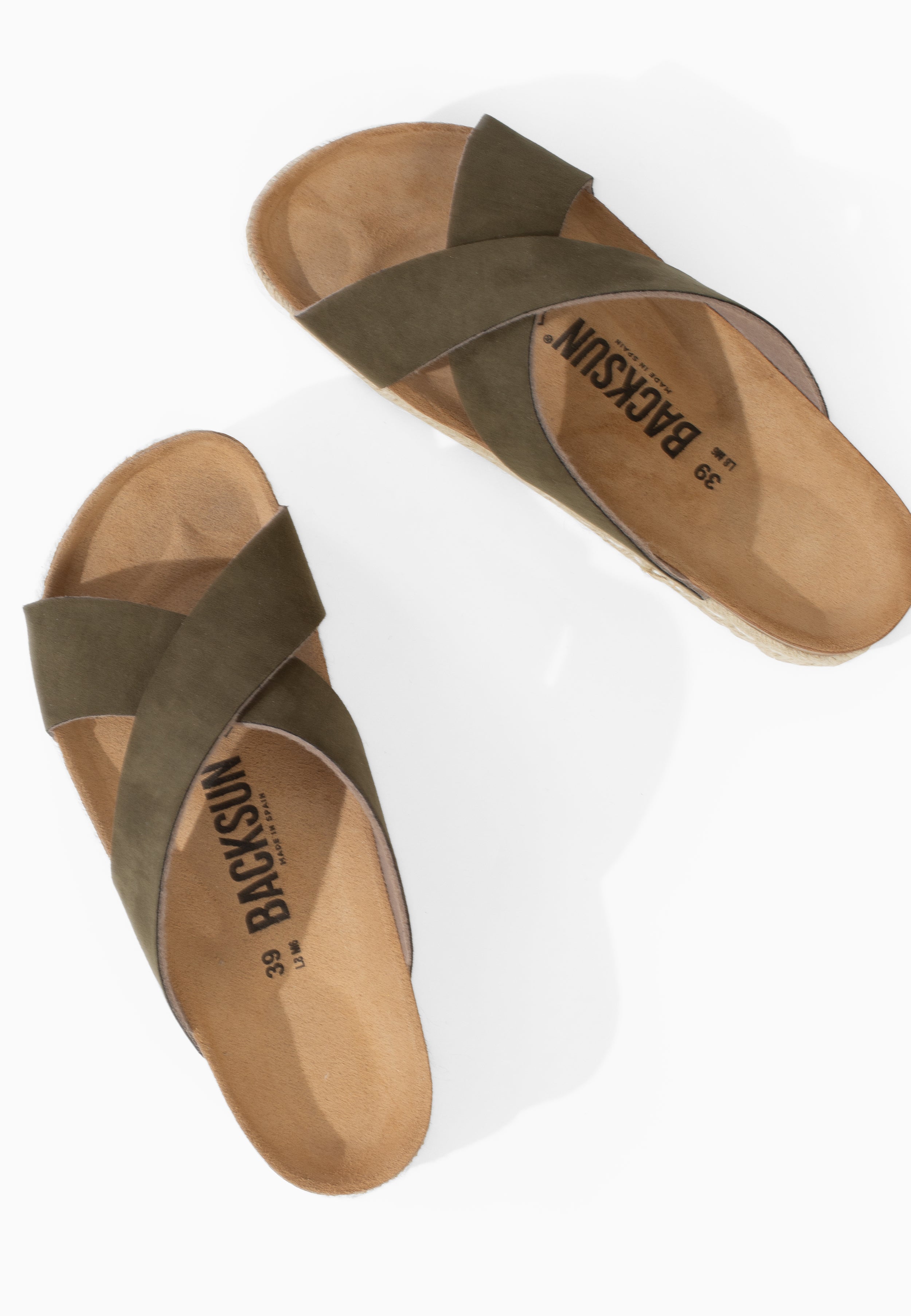 Sandales Milano à plateforme Kaki