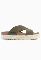 Sandales Milano à plateforme Kaki