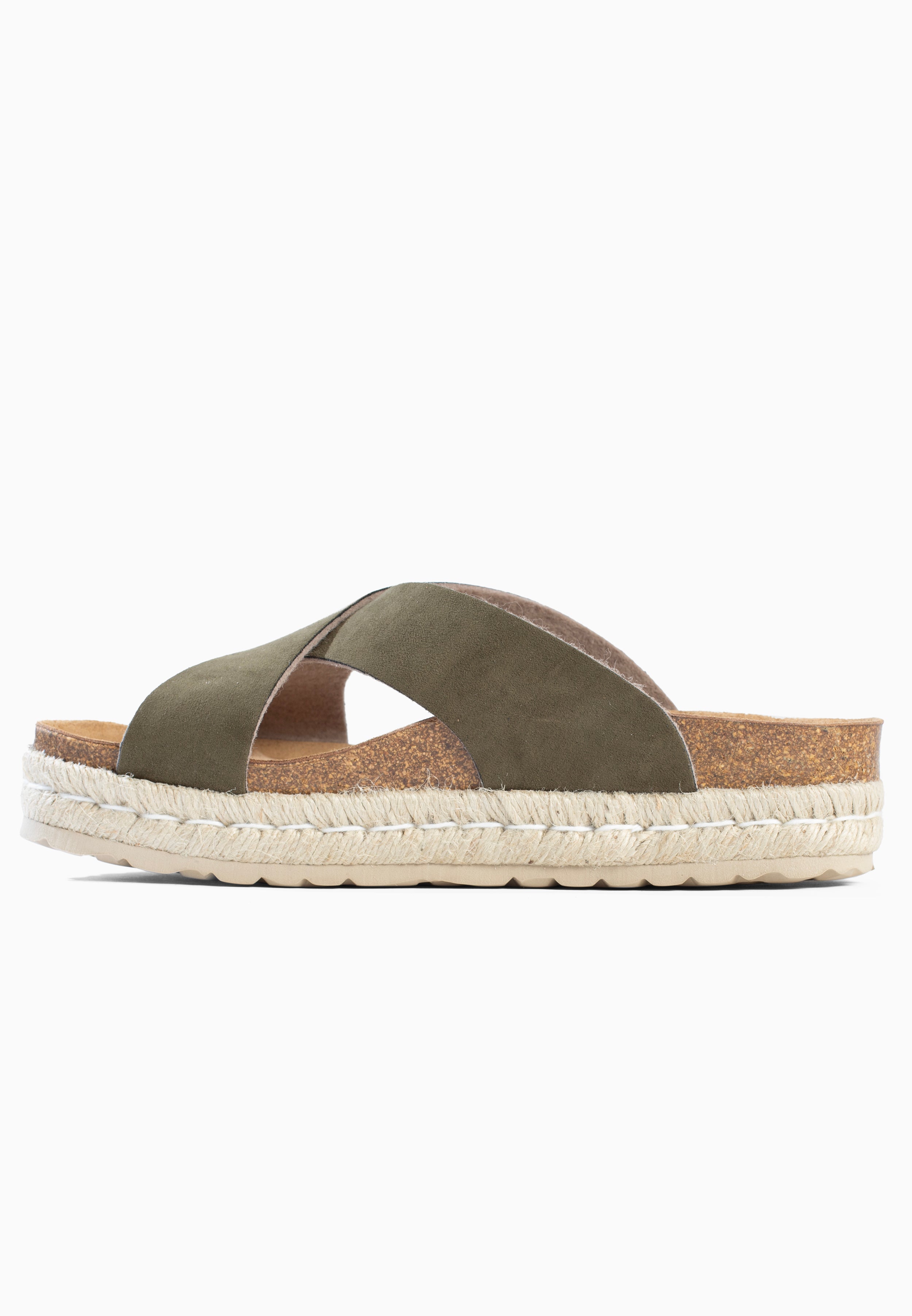 Sandales Milano à plateforme Kaki