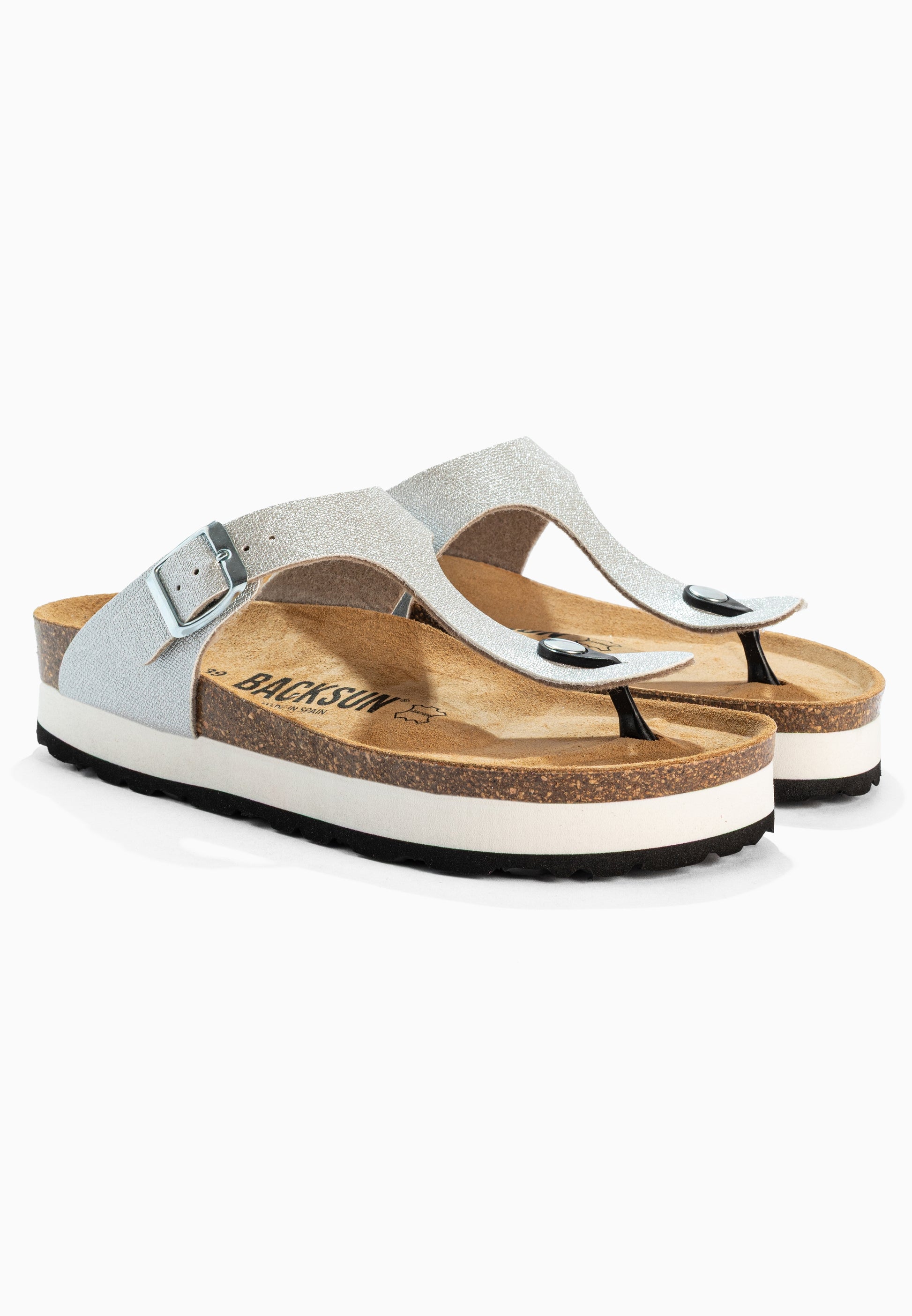 Alghero Silver Platform Sandals