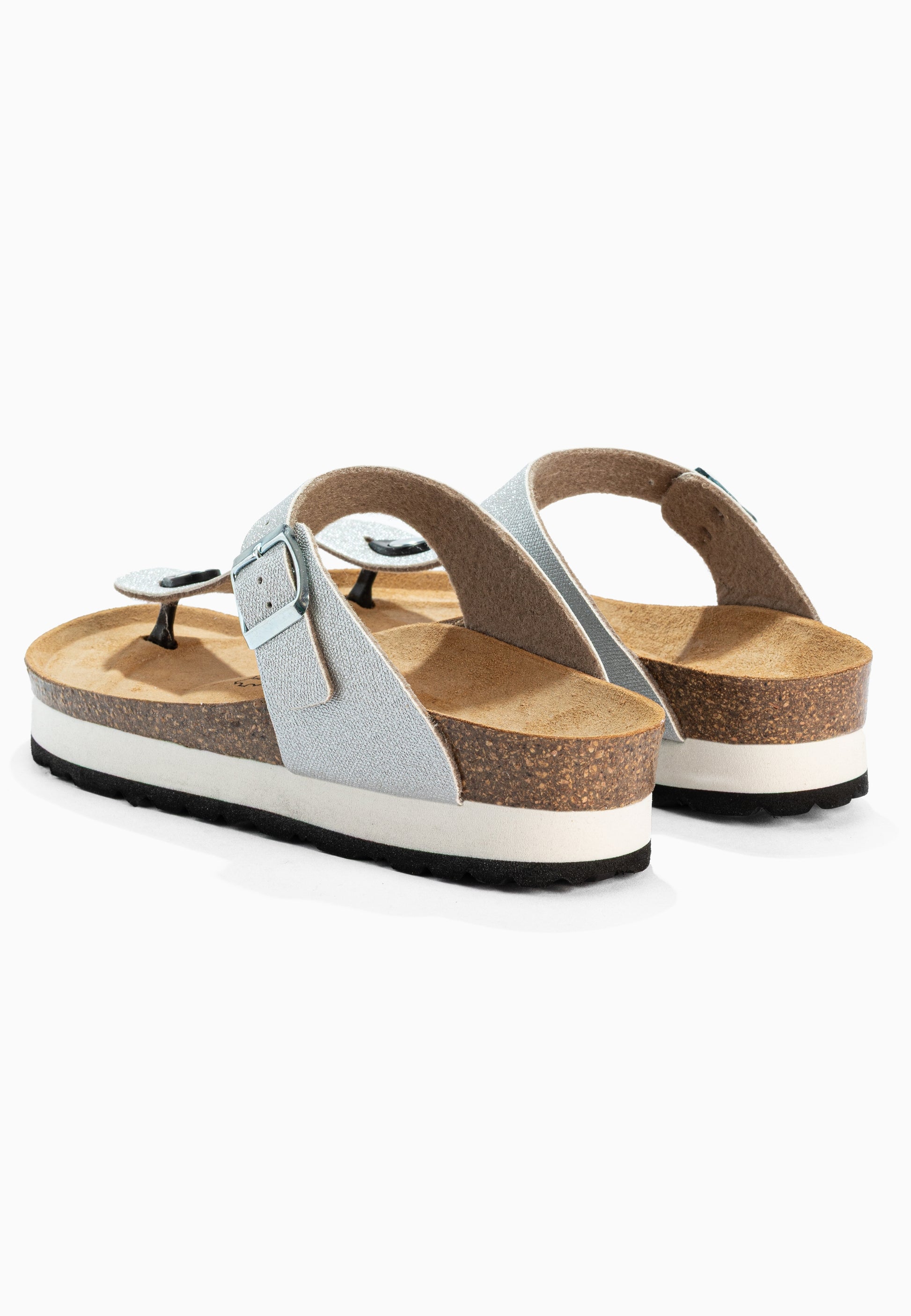 Alghero Silver Platform Sandals