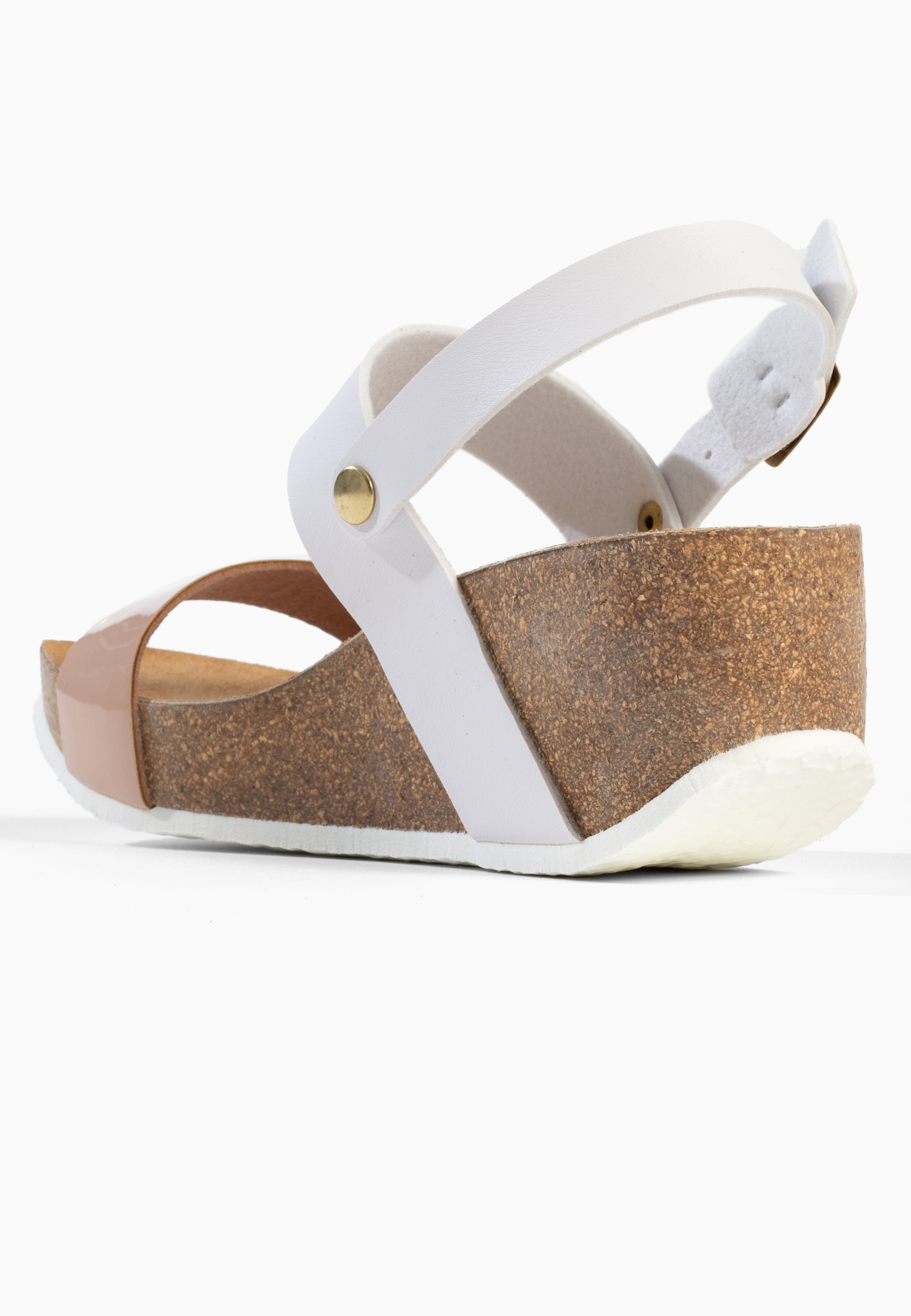 Sandales Cali Compensées et semi-compensées Blanc et nude