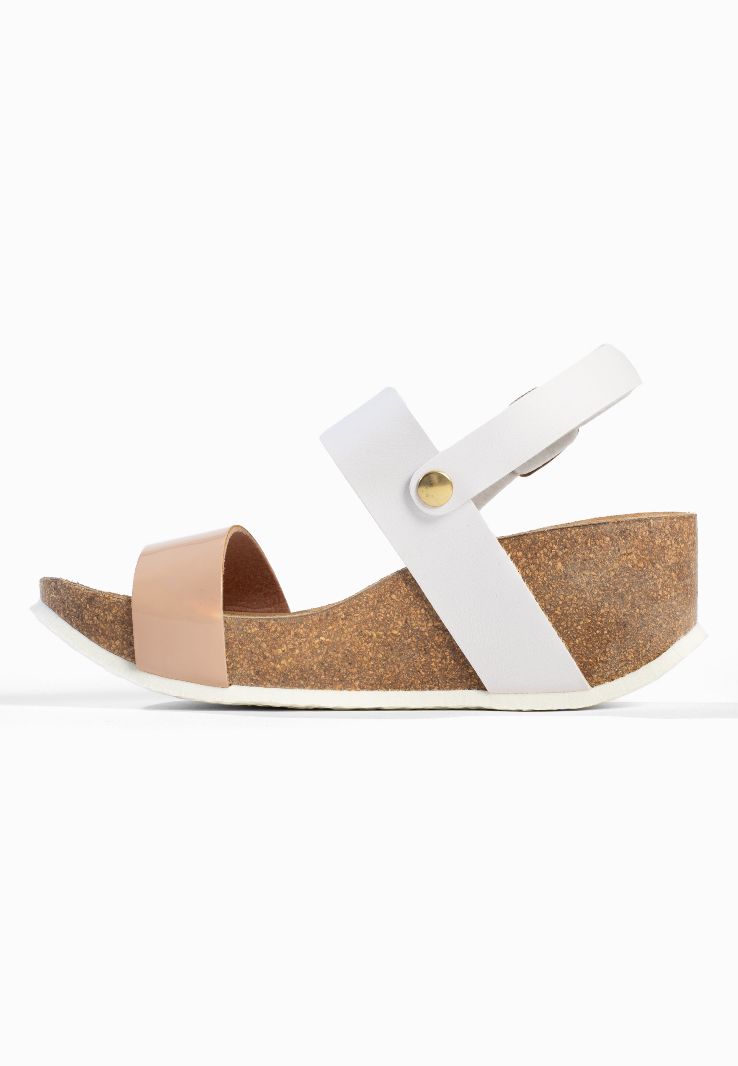 Sandales Cali Compensées et semi-compensées Blanc et nude