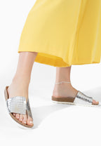 Djila Silver 1 Strap Sandals