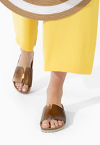 Djila Bronze 1-Strap Sandals