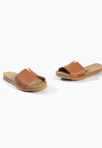 Djilo Kamelfarbene Sandalen mit 1 Riemen
