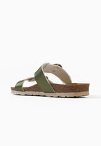 Belize Khaki 2-Riemen-Sandalen