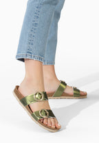 Belize Khaki 2-Riemen-Sandalen
