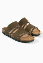 Suzano Green Multi-Strap Sandals