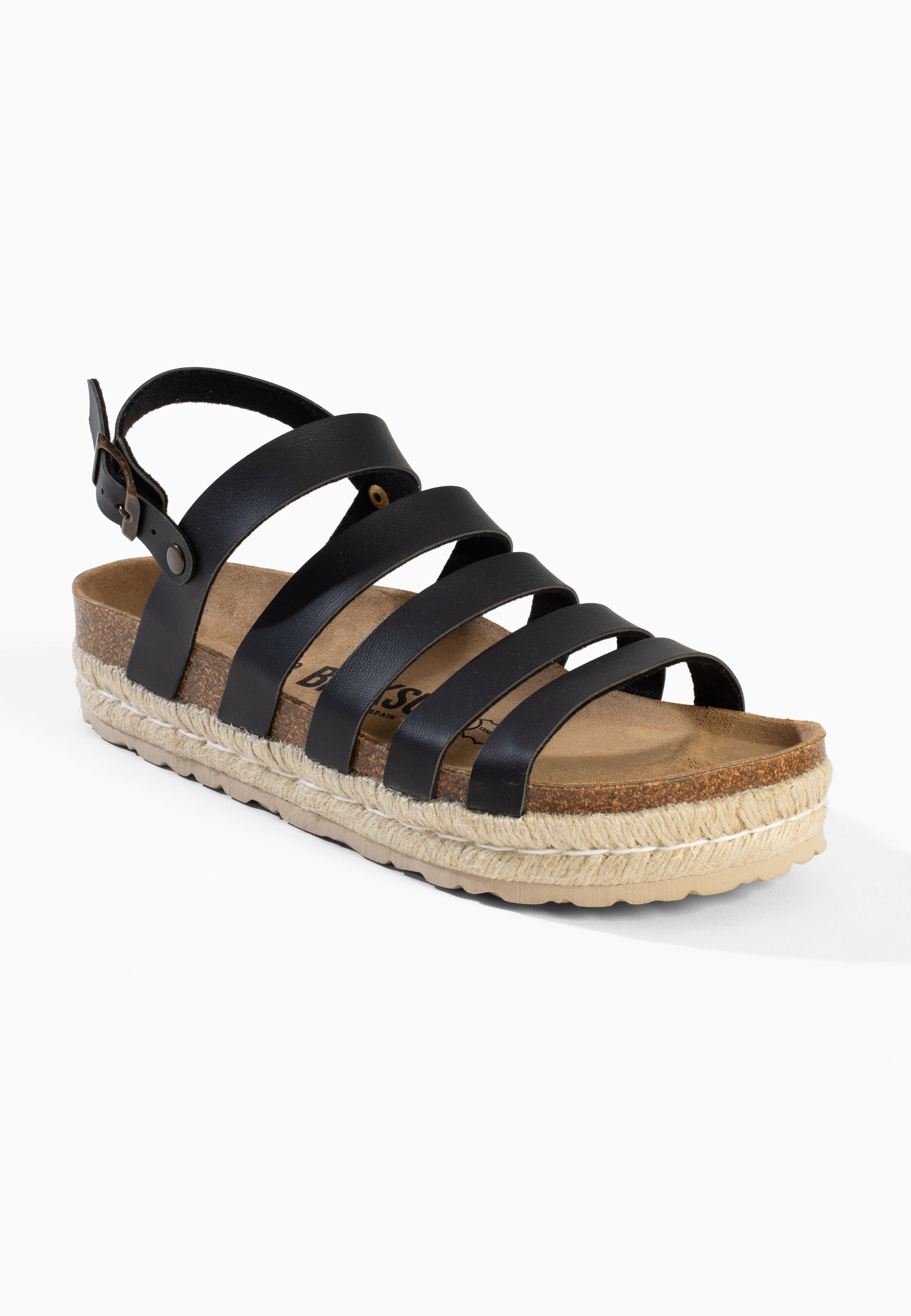 Pria Black Platform Sandals