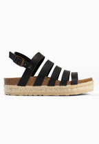Pria Schwarze Plateausandalen
