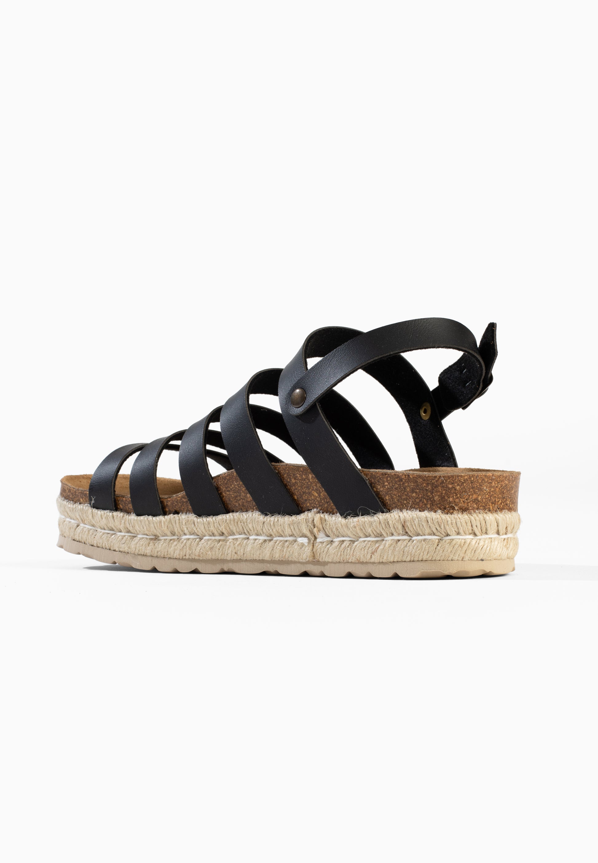 Pria Black Platform Sandals
