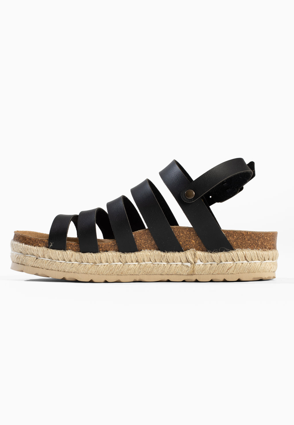 Pria Black Platform Sandals