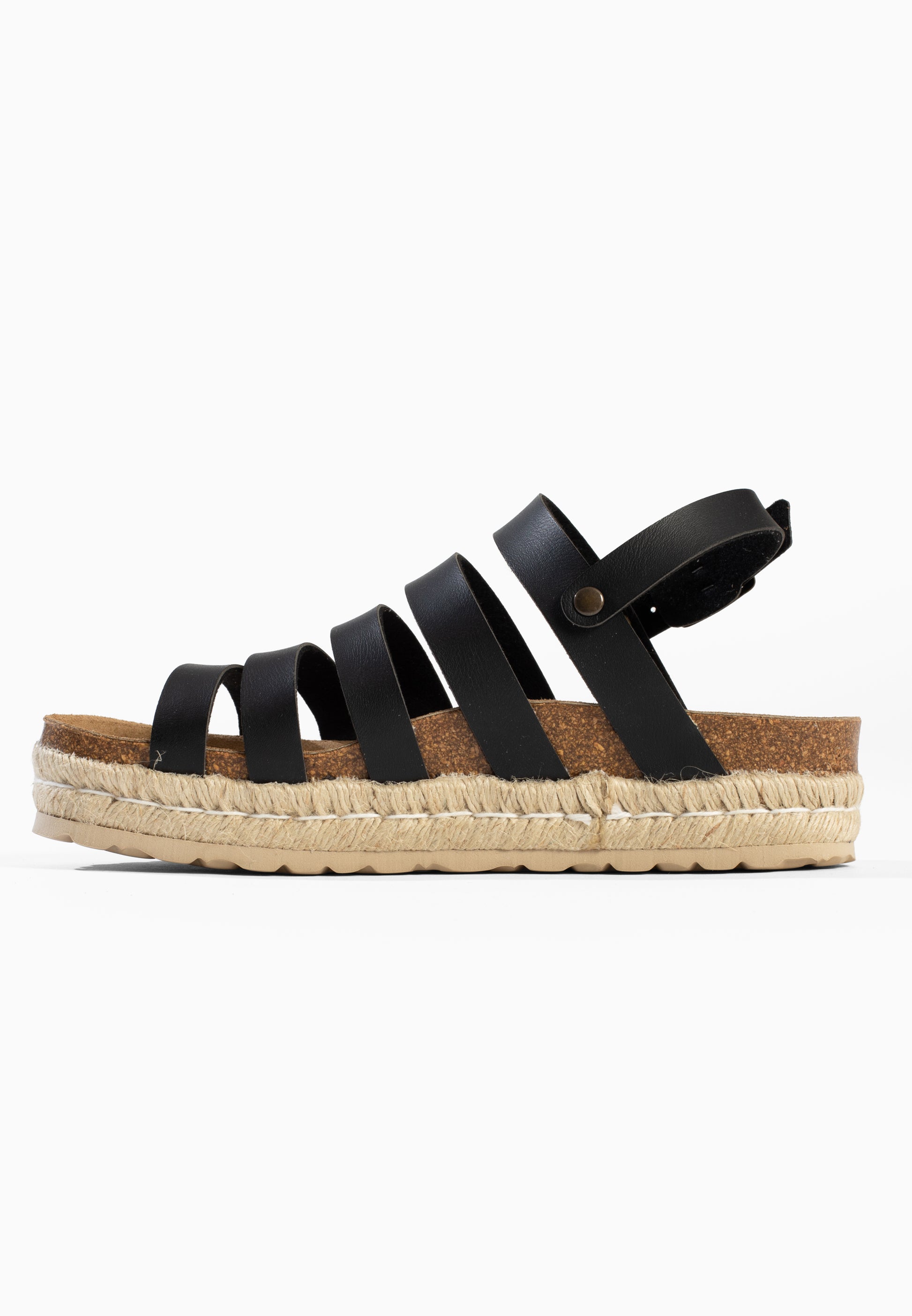 Pria Black Platform Sandals