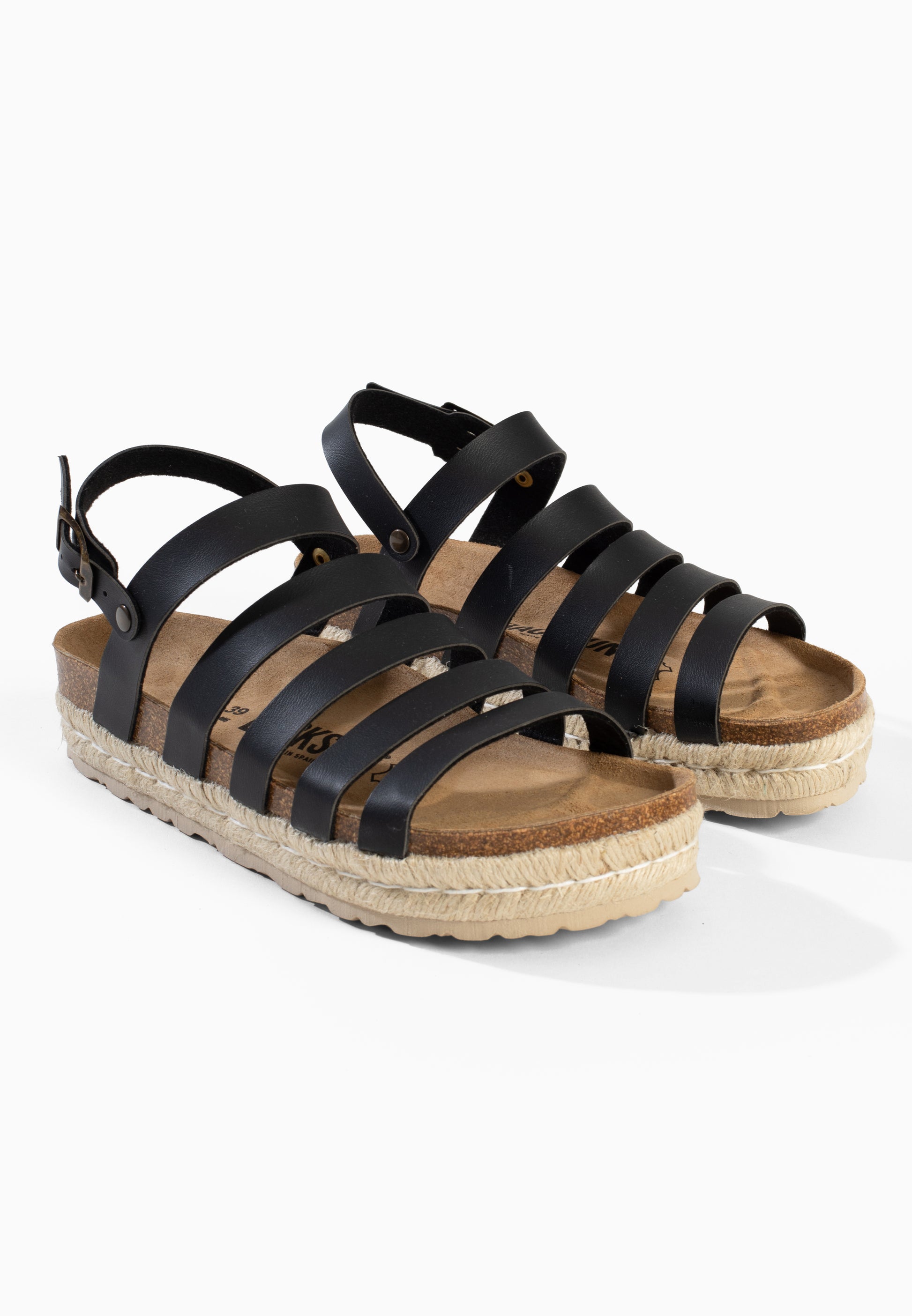 Pria Black Platform Sandals