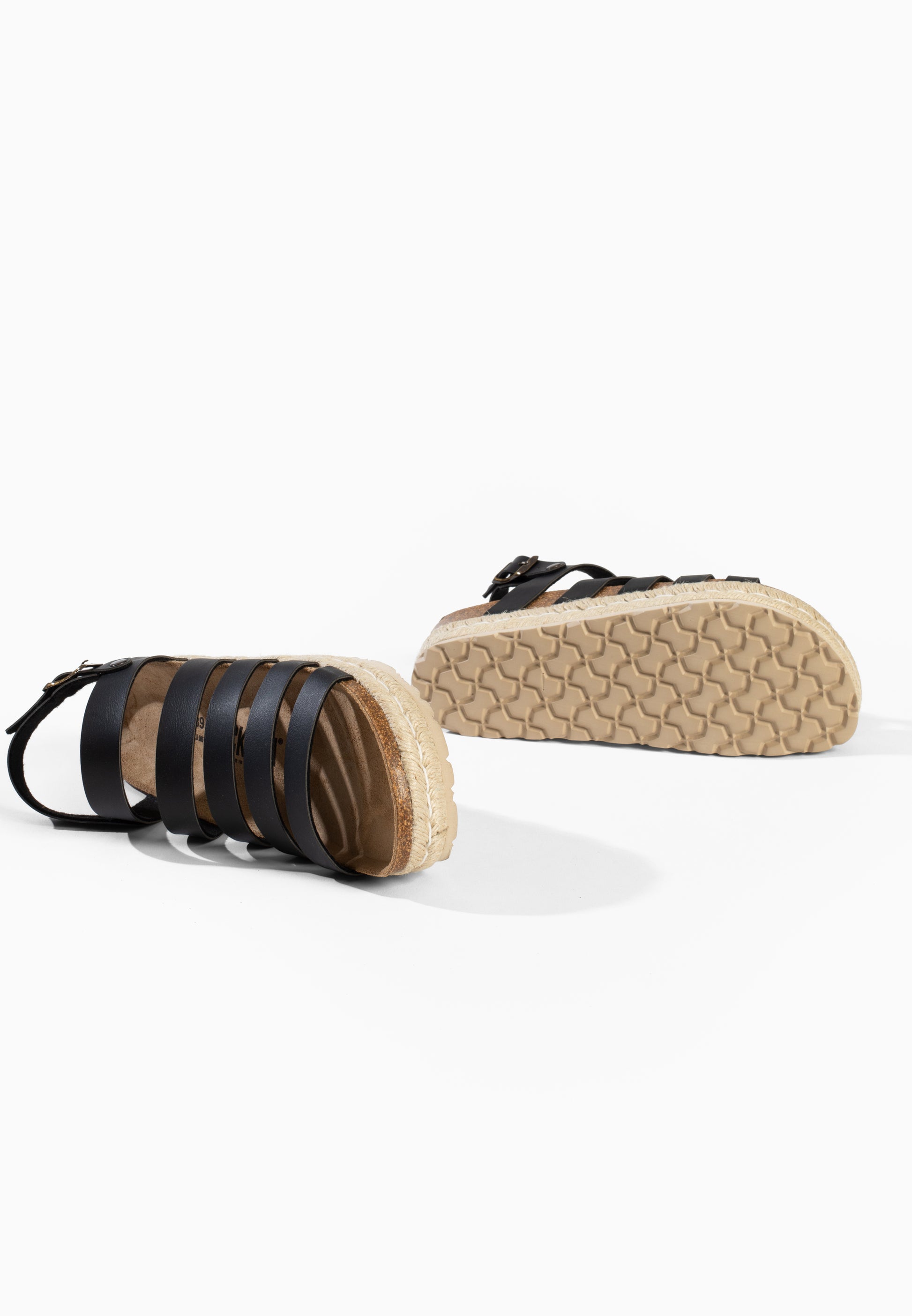 Pria Black Platform Sandals