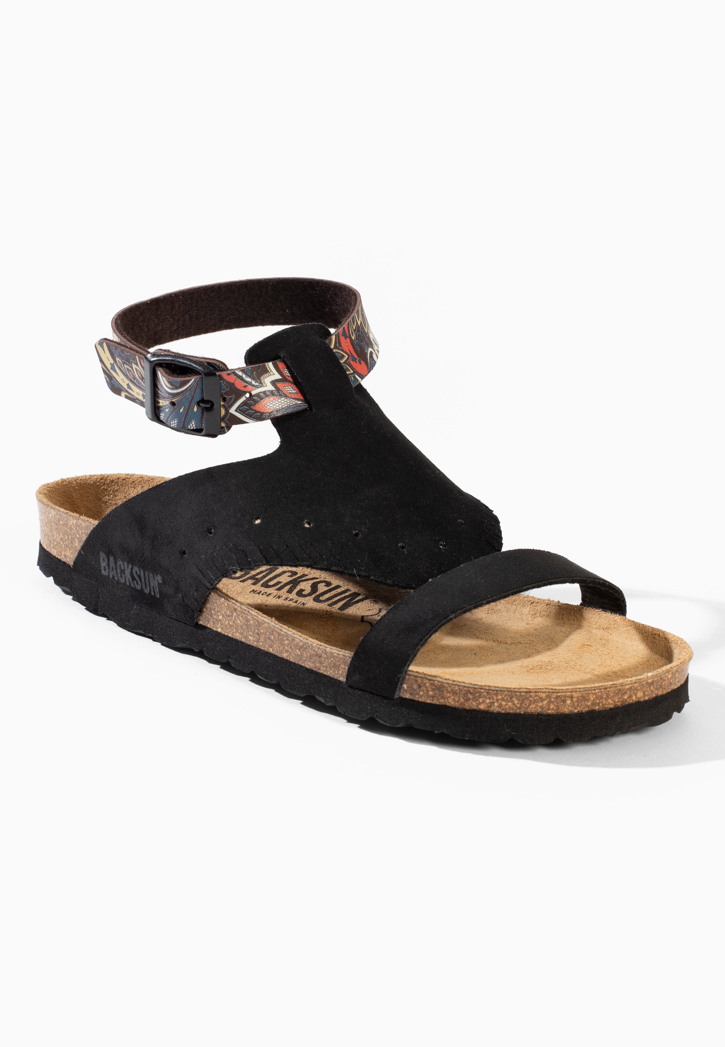 Sandales Multi-Brides Sete Noir et Python