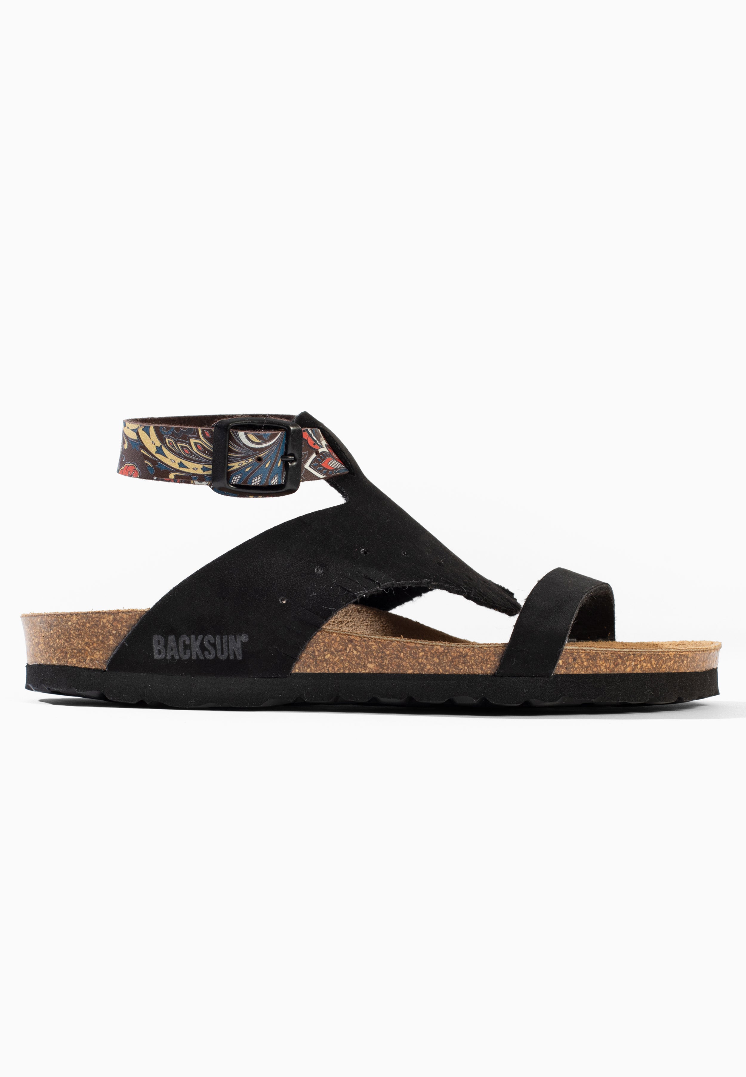 Sandales Multi-Brides Sete Noir et Python