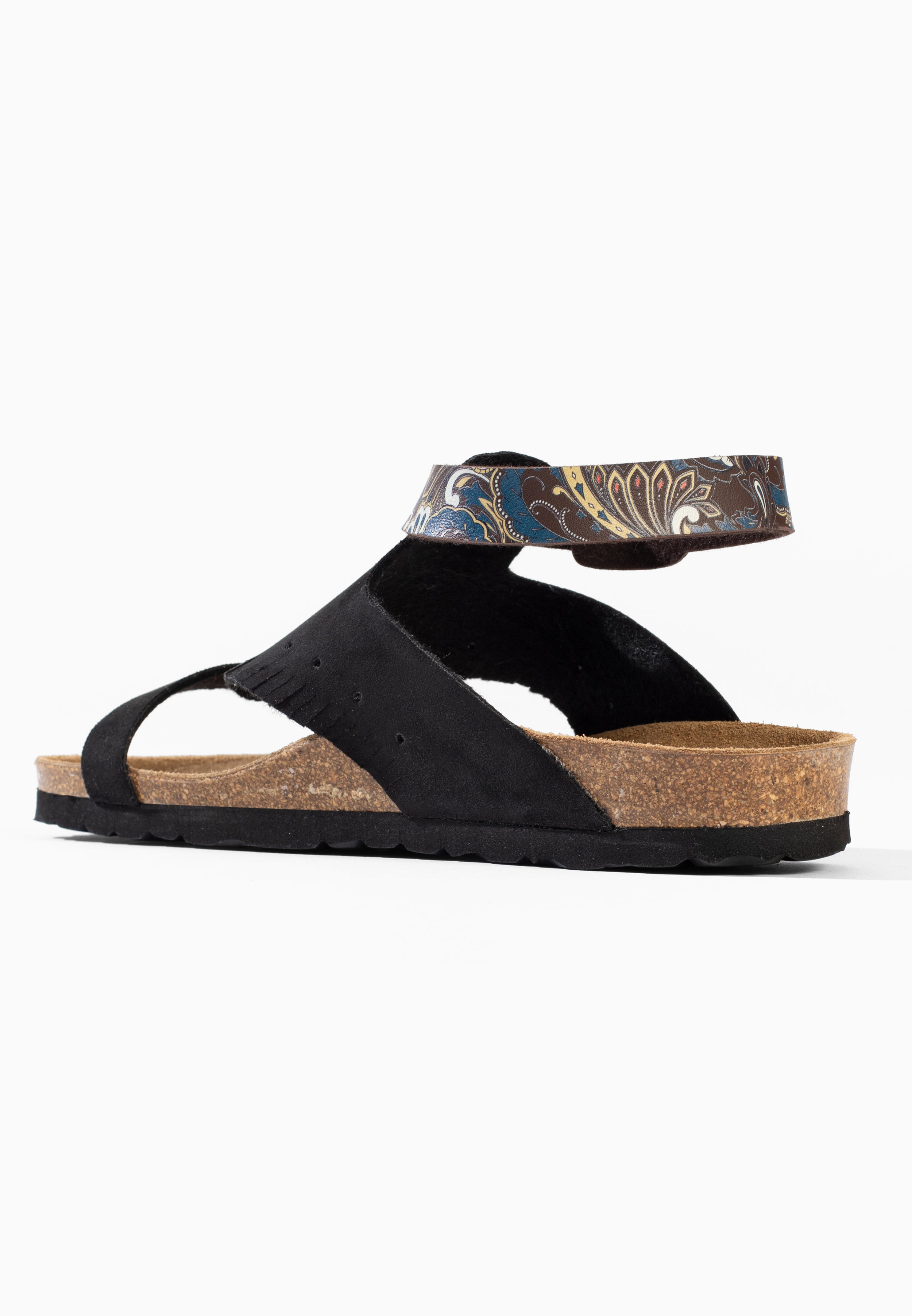 Sandales Multi-Brides Sete Noir et Python