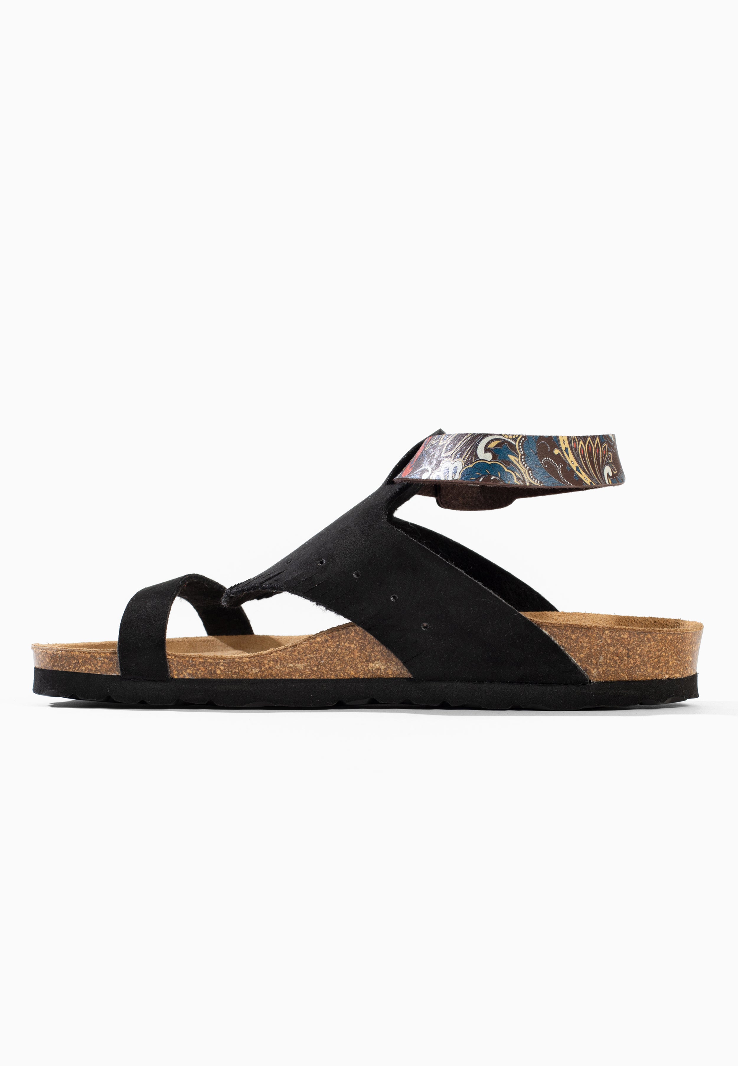 Sandales Multi-Brides Sete Noir et Python
