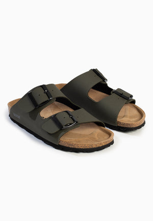 Bali Khaki 2-Strap Sandals