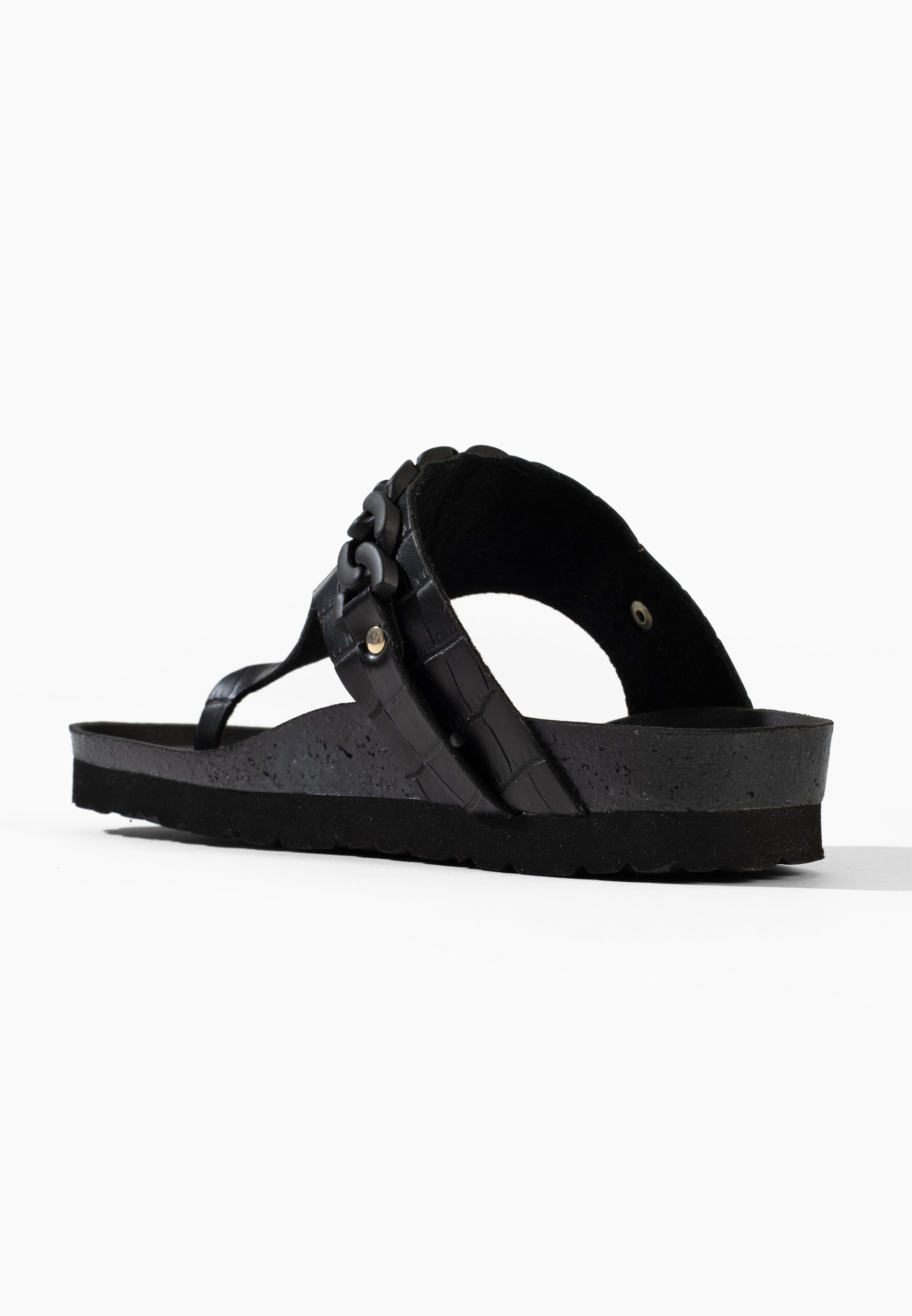 Sandales Carlita à entre-doigts Noir