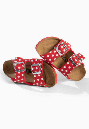 Sandales 2 Brides Bali Rouge et Blanc