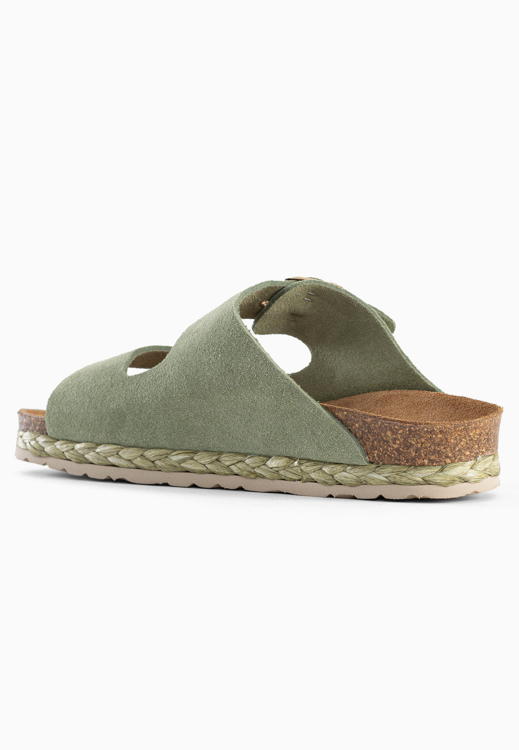 Vada Sandalen aus 100 % Leder mit 2 Riemen in Grün