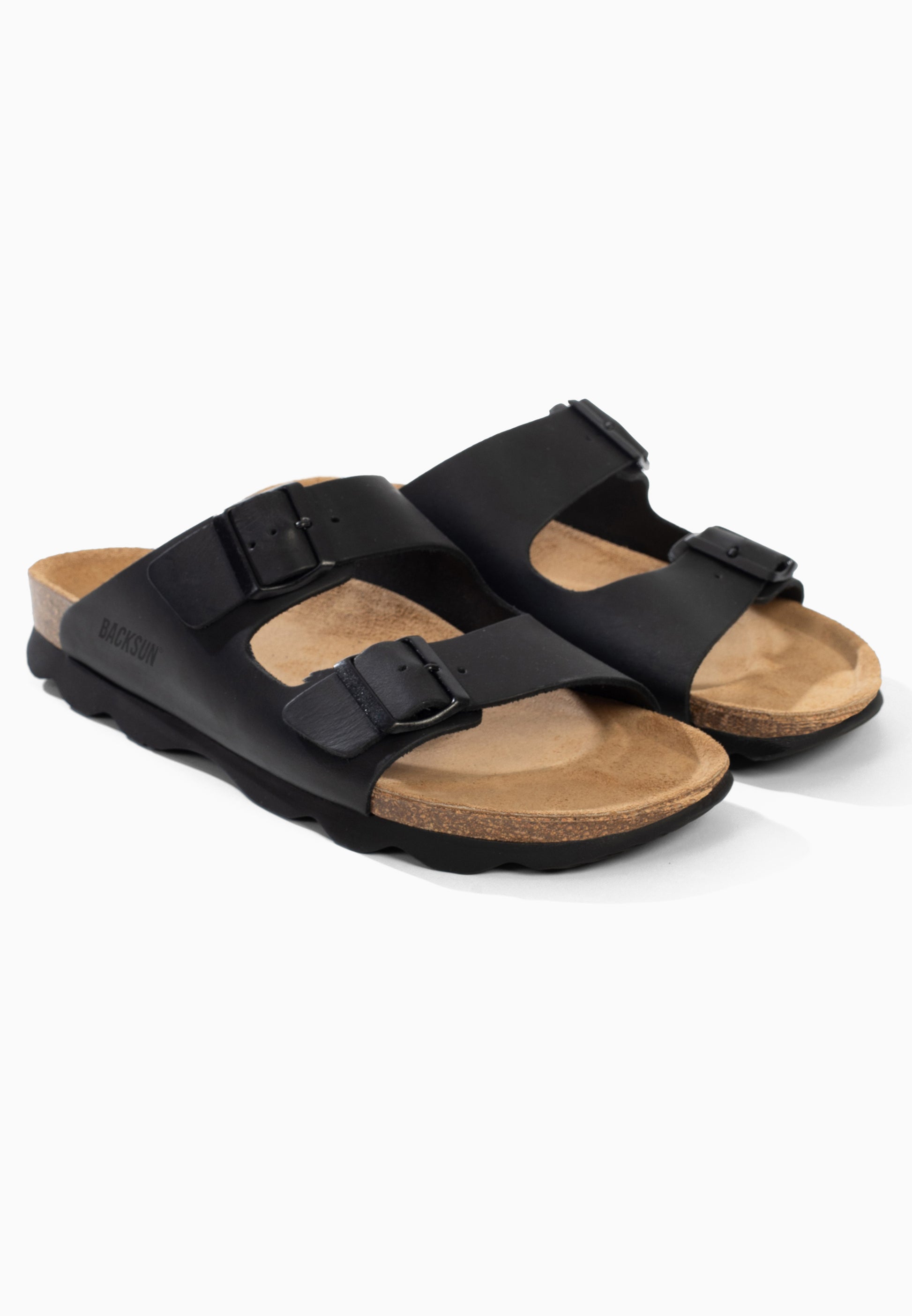 Sandales Bali 2 Brides Noir 100 % Cuir