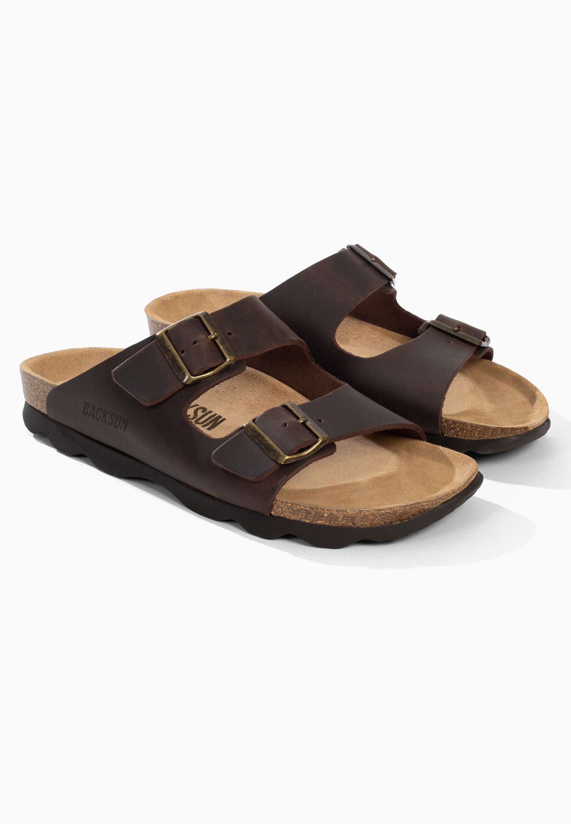 Sandales Bali 2 Brides Marron 100 % Cuir
