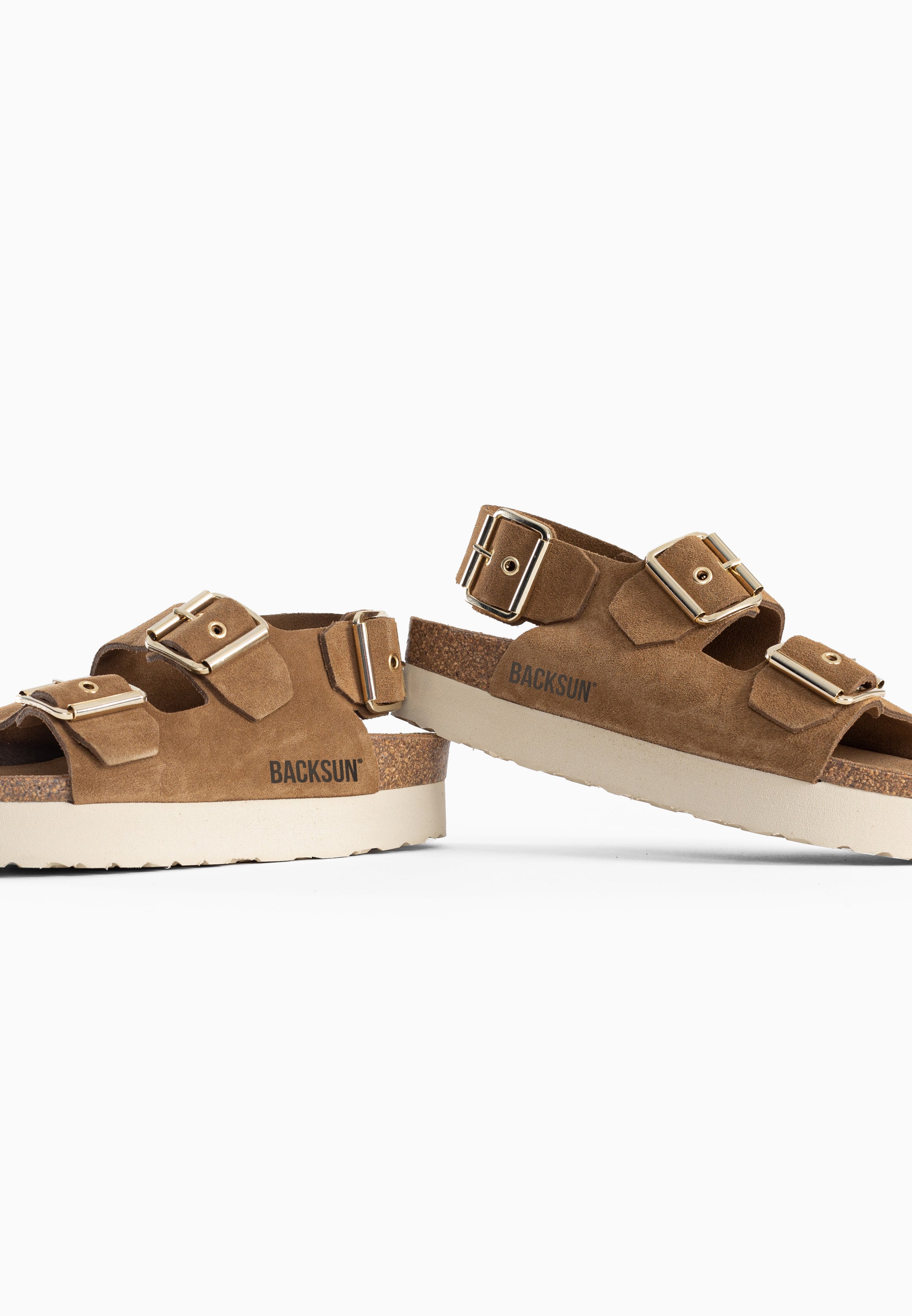 Sandales Balo à plateforme Camel 100 % Cuir