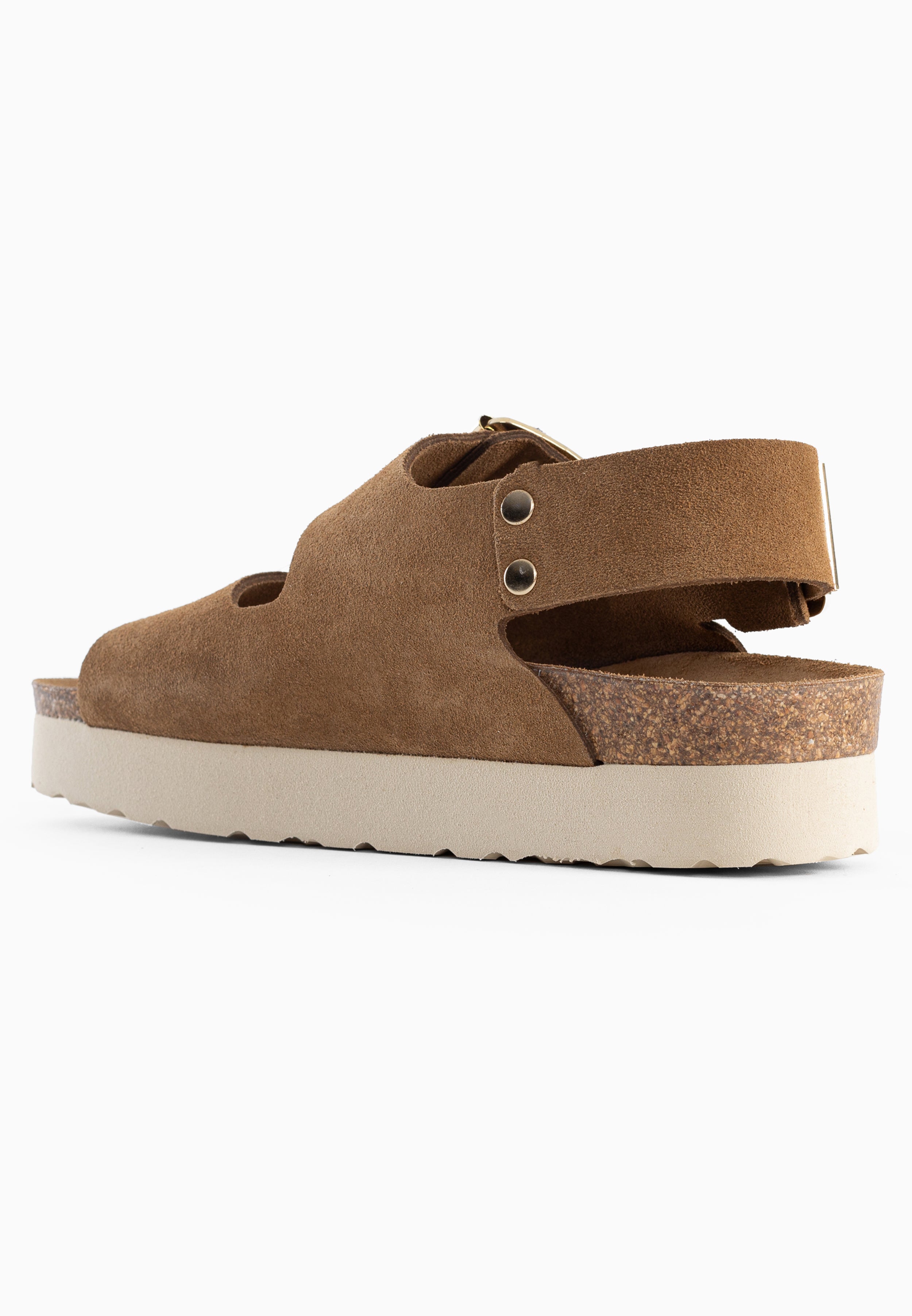 Sandales Balo à plateforme Camel 100 % Cuir
