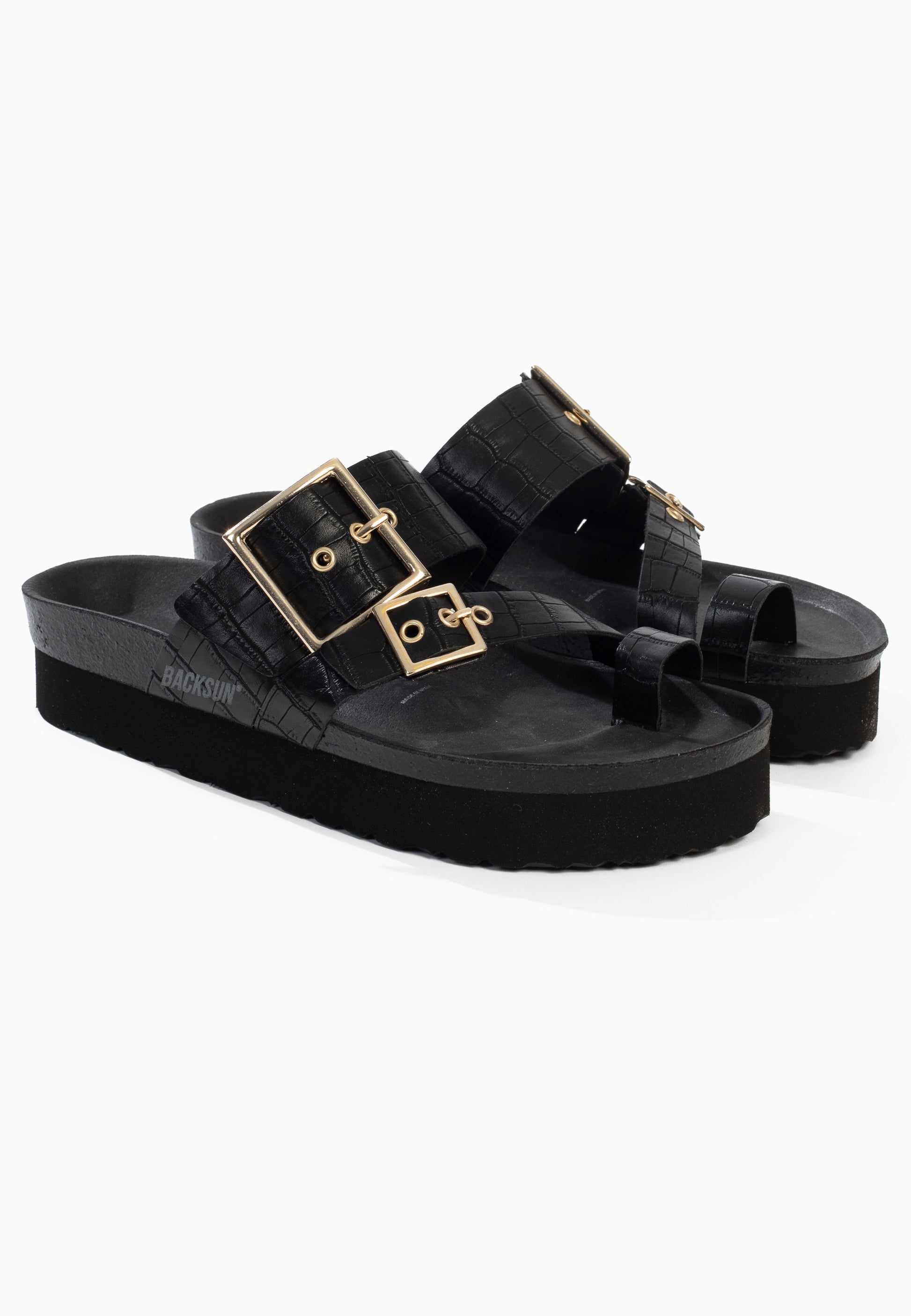 Sandales Cari à plateforme Noir