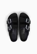 Schwarze Sandalen „Bali“ mit 2 Riemen