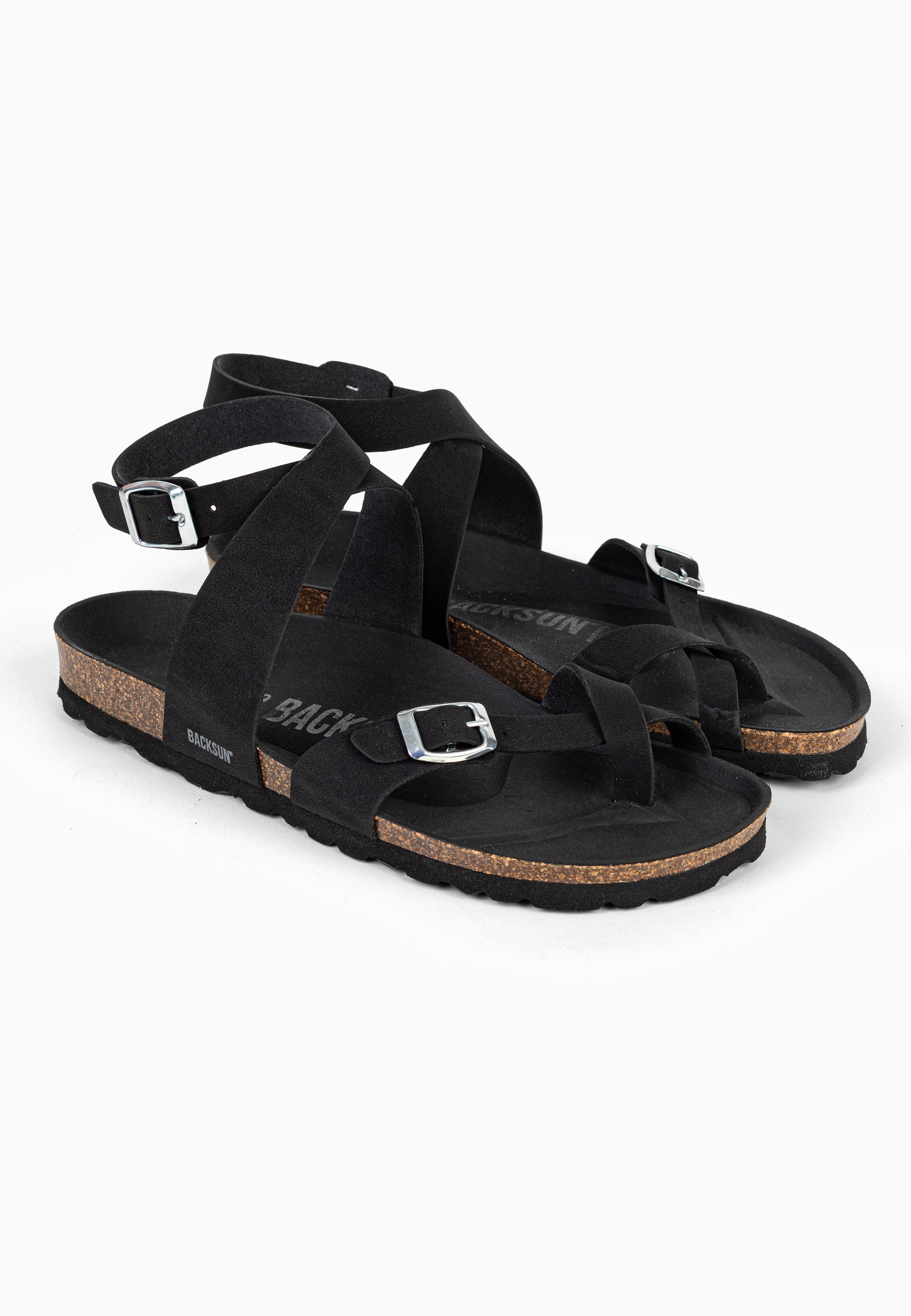 Sandales à Entre-doigts Mala Noir