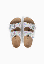 Weiße Sandalen „Bali“ mit 2 Riemen