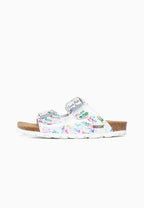 Weiße Sandalen „Bali“ mit 2 Riemen