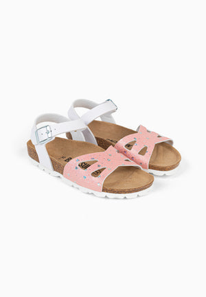 Sandales Multi-Brides Fly Rose et Blanc
