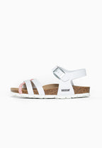 Sandales Multi-Brides Viala Rose et Blanc