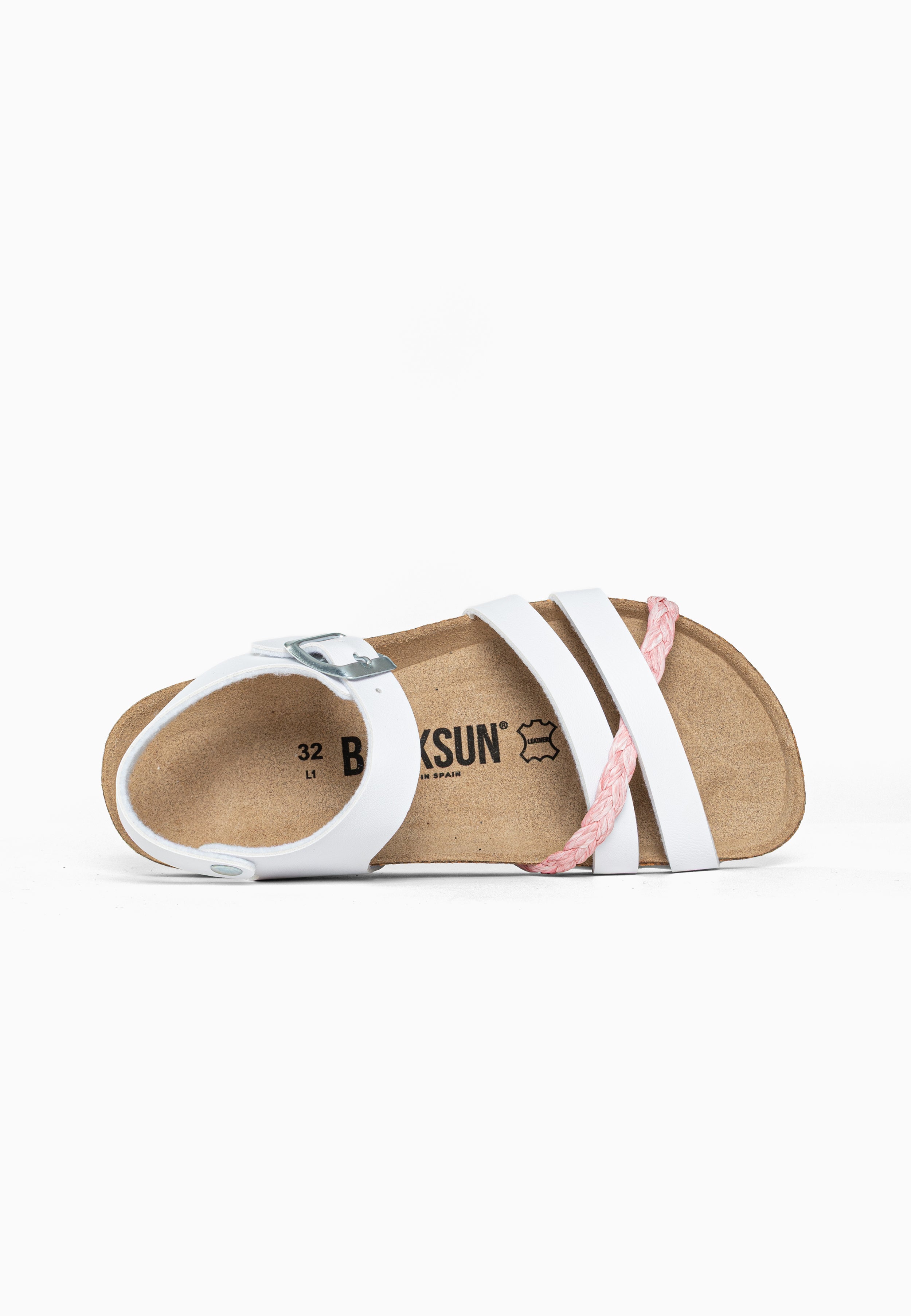 Sandales Multi-Brides Viala Rose et Blanc