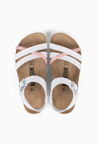 Sandales Multi-Brides Viala Rose et Blanc