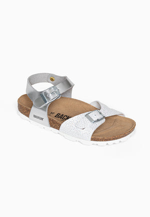 Sandales Multi-Brides Tana Blanc et Argent