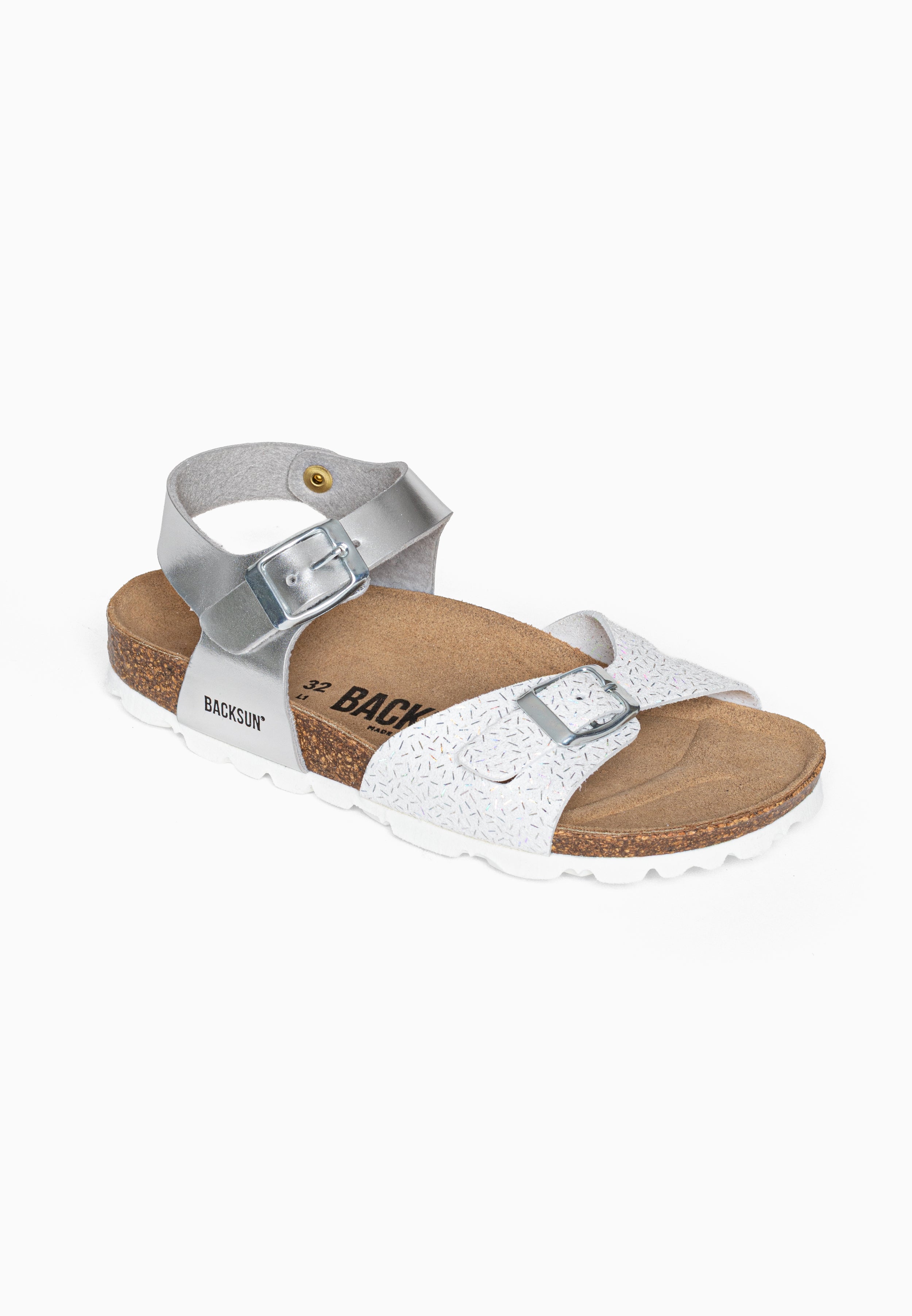 Sandales Multi-Brides Tana Blanc et Argent