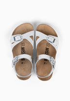 Sandales Multi-Brides Tana Blanc et Argent