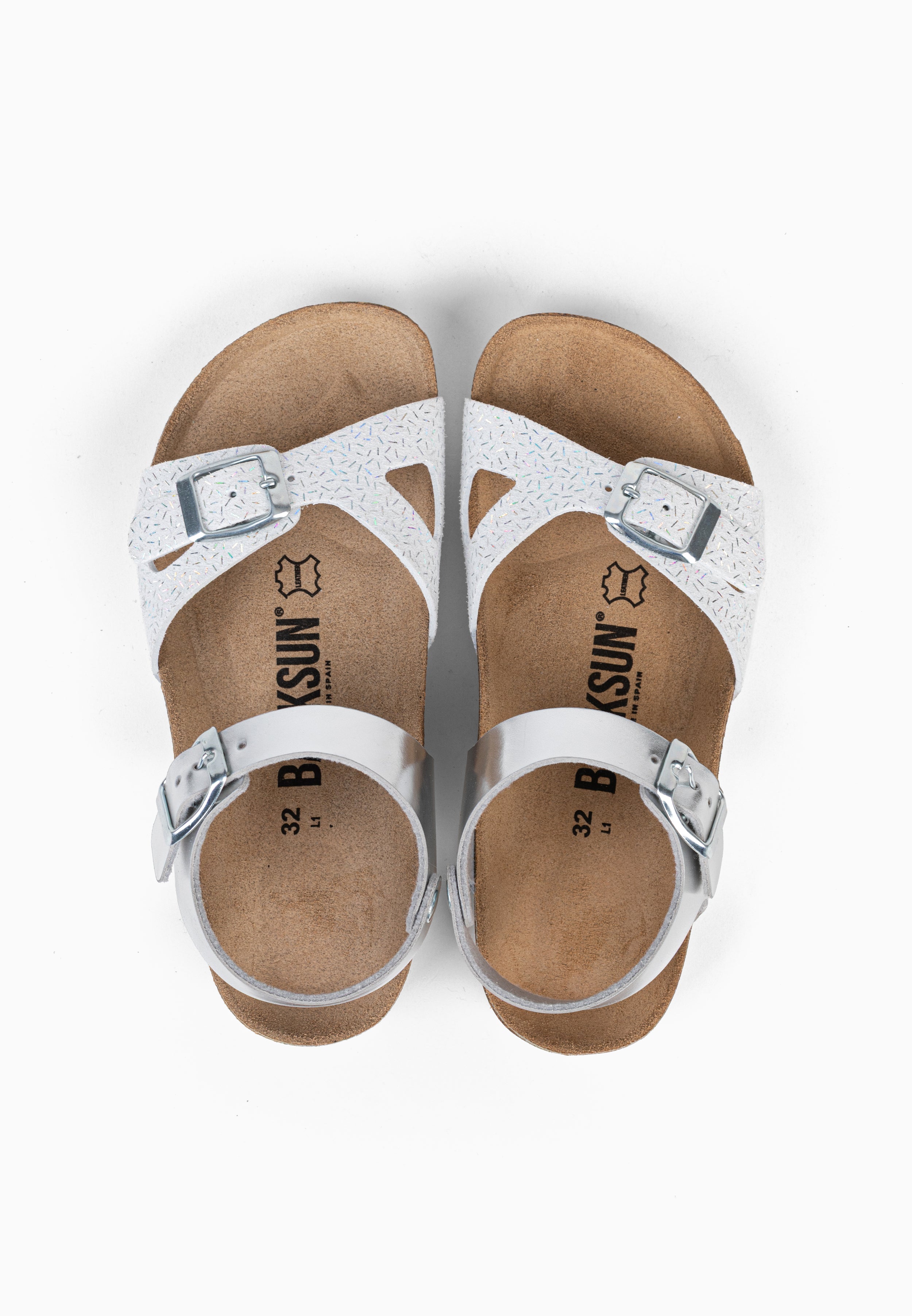 Sandales Multi-Brides Tana Blanc et Argent