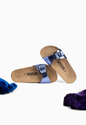 Paris 1 Strap Blue Sandals