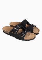 Schwarze Sandalen „Mital“ mit 2 Riemen