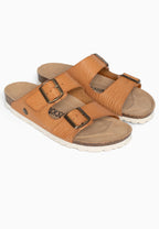Sandalen „Bali“ mit 2 Riemen in Hellbraun