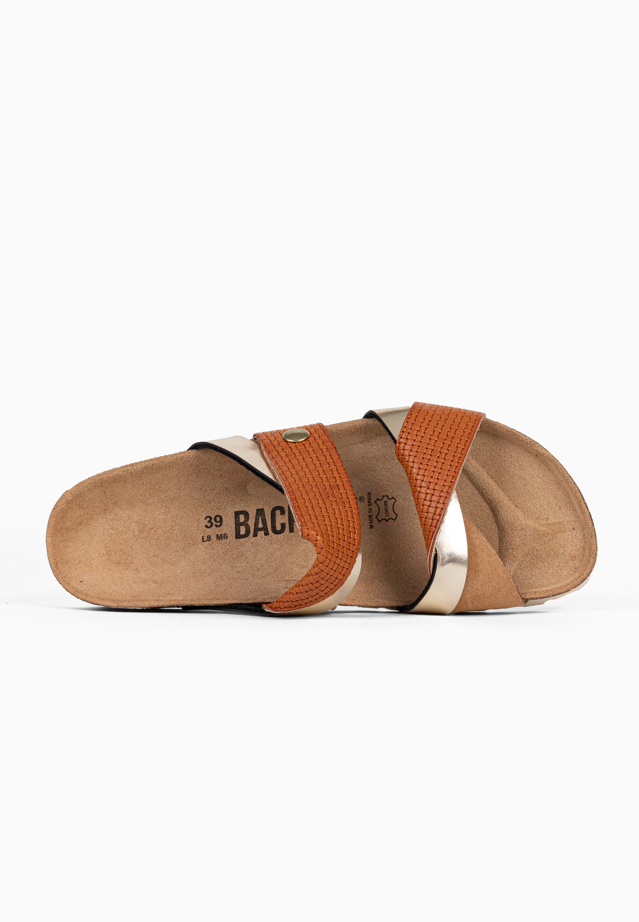 Sandales 2 Brides Balina Beige et Marron