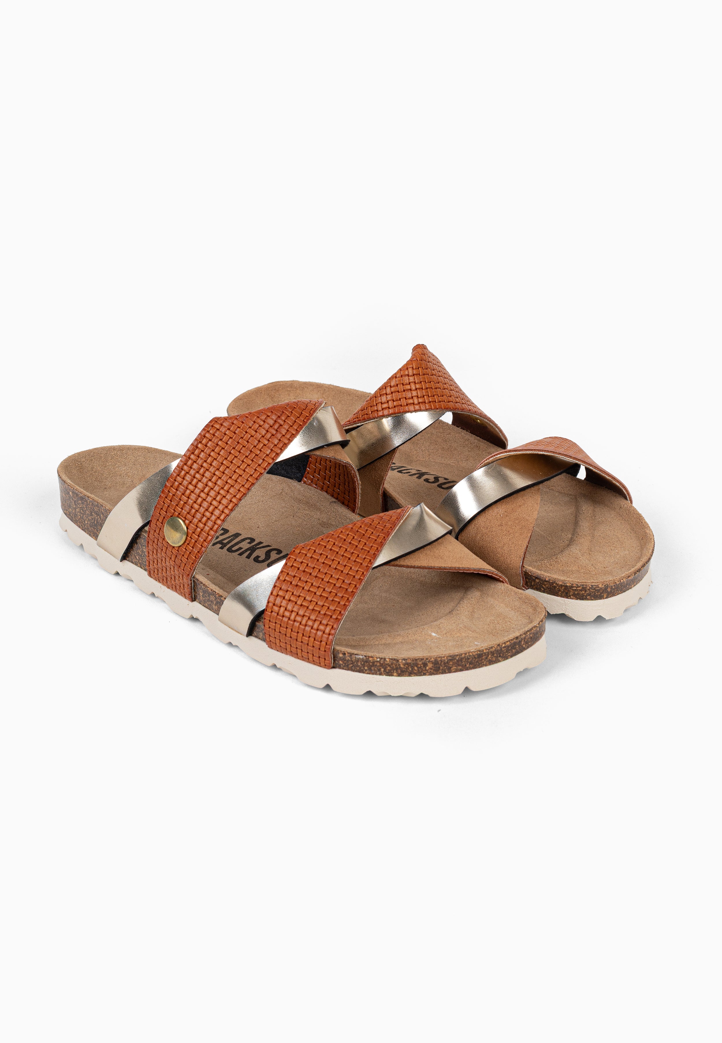 Sandales 2 Brides Balina Beige et Marron